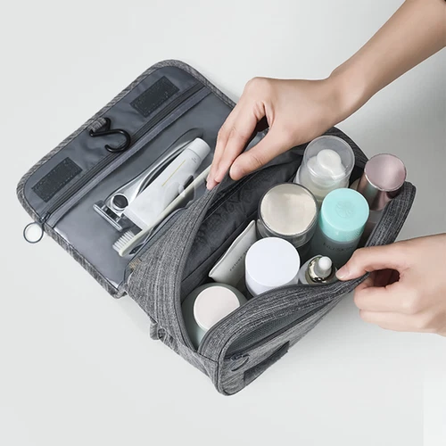 Hanging Toiletry Bag Large Travel Wash Bag for Women Mens Toiletries with Hook - Picture 8 of 15