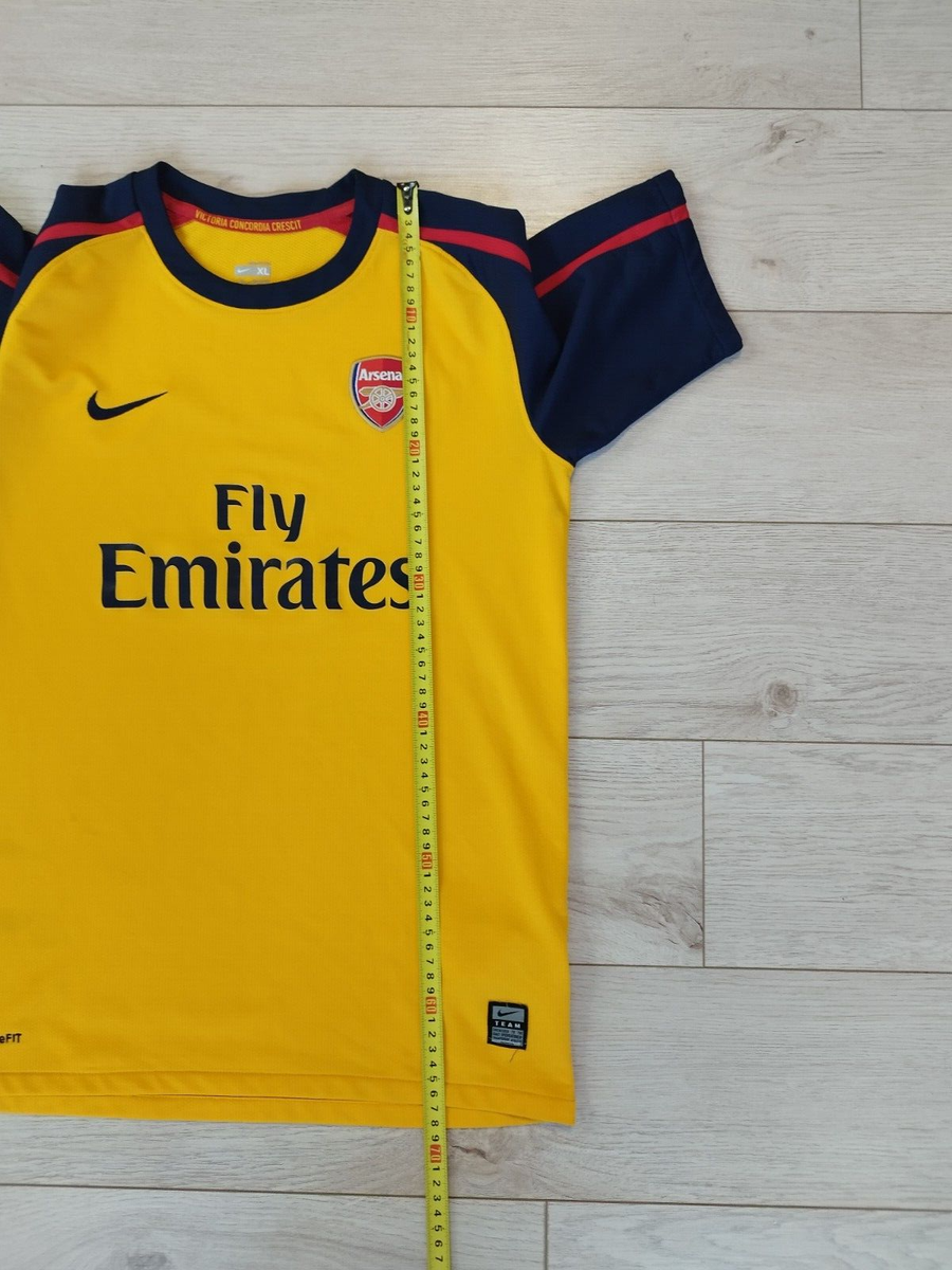 Maillot De Foot Arsenal London Extérieur 2008/2009 - Nike - Taille XL Garçon - Occasion