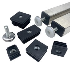 Adjustable Table Legs Furniture Levelling Feet/Square Tube Insert End Caps /Nuts