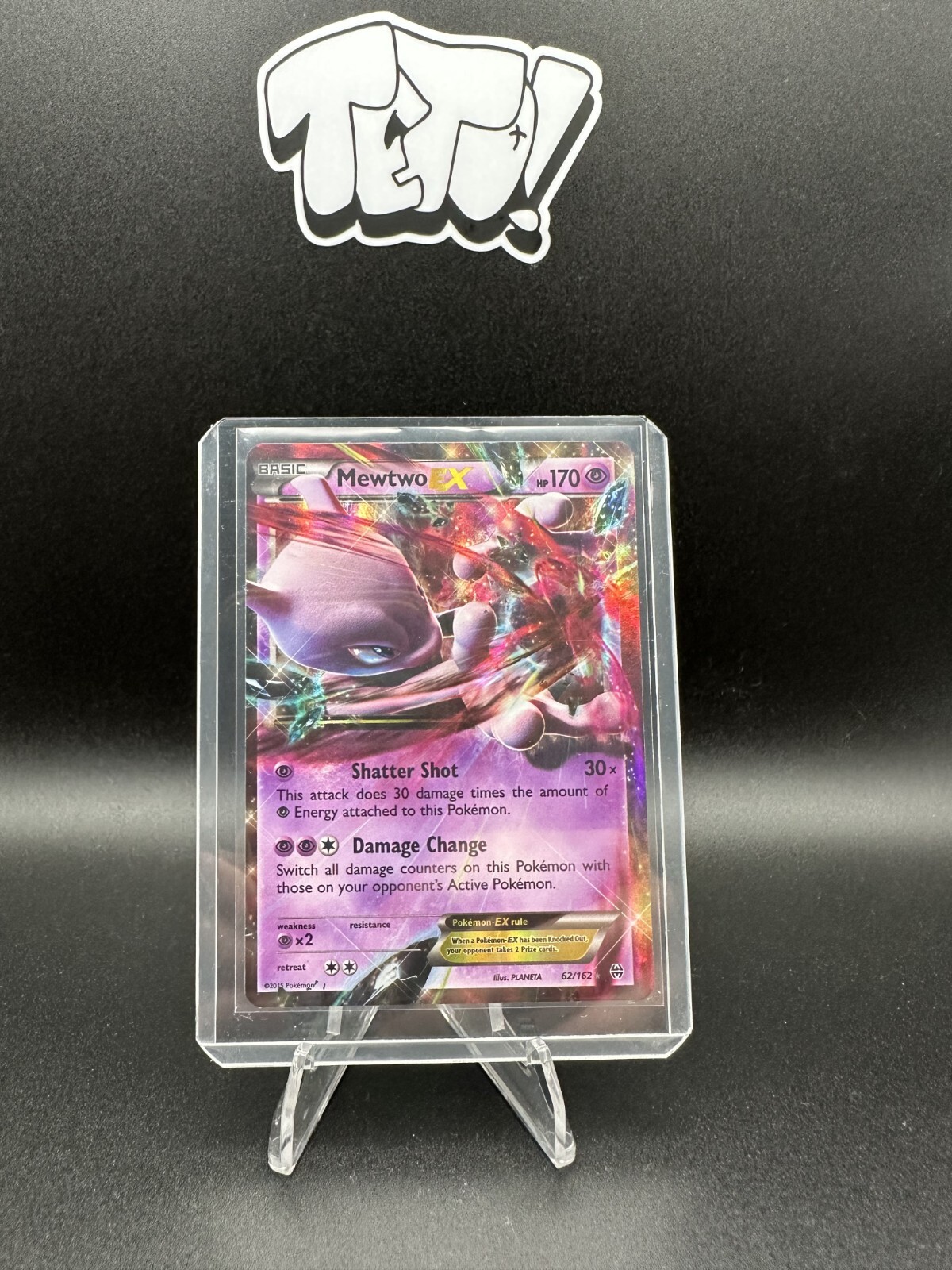 Mewtwo EX 62/162 XY ERA Breakthrough Holo Ultra Rare Near Mint