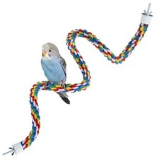 Bird Rope Perches for Parrots Cockatiels Parakeets Budgie Cages Comfy Birds C...