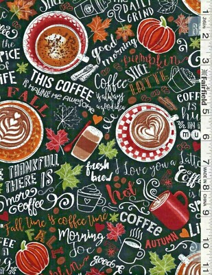 Black Pumpkin Spice Latte by Timeless Treasures bty