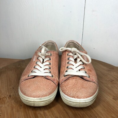 Sales Ecco Footgear Ecco Womens Soft Sneaker Rose Dust Ecco Shoes 39  Womens Soft Casual Sneakers Pink Leather Walking