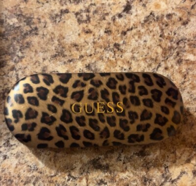 Guess Sunglasses Case Leopard Print Preowned