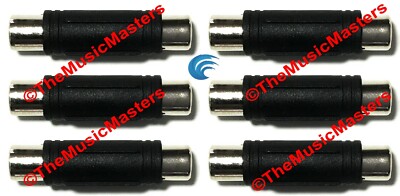 6X RCA Cable Splice Couplers Connectors Double Female Audio Jack Adapter VWLTW