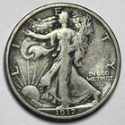 1917-S Obverse Walking Liberty Half Dollar; Circulated Semi-Key Date 50C; W205
