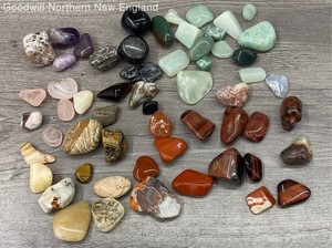 1lb Polished Stones Agates Jadeite Red Tiger's Eye Mahogany Obsidian Multi Color