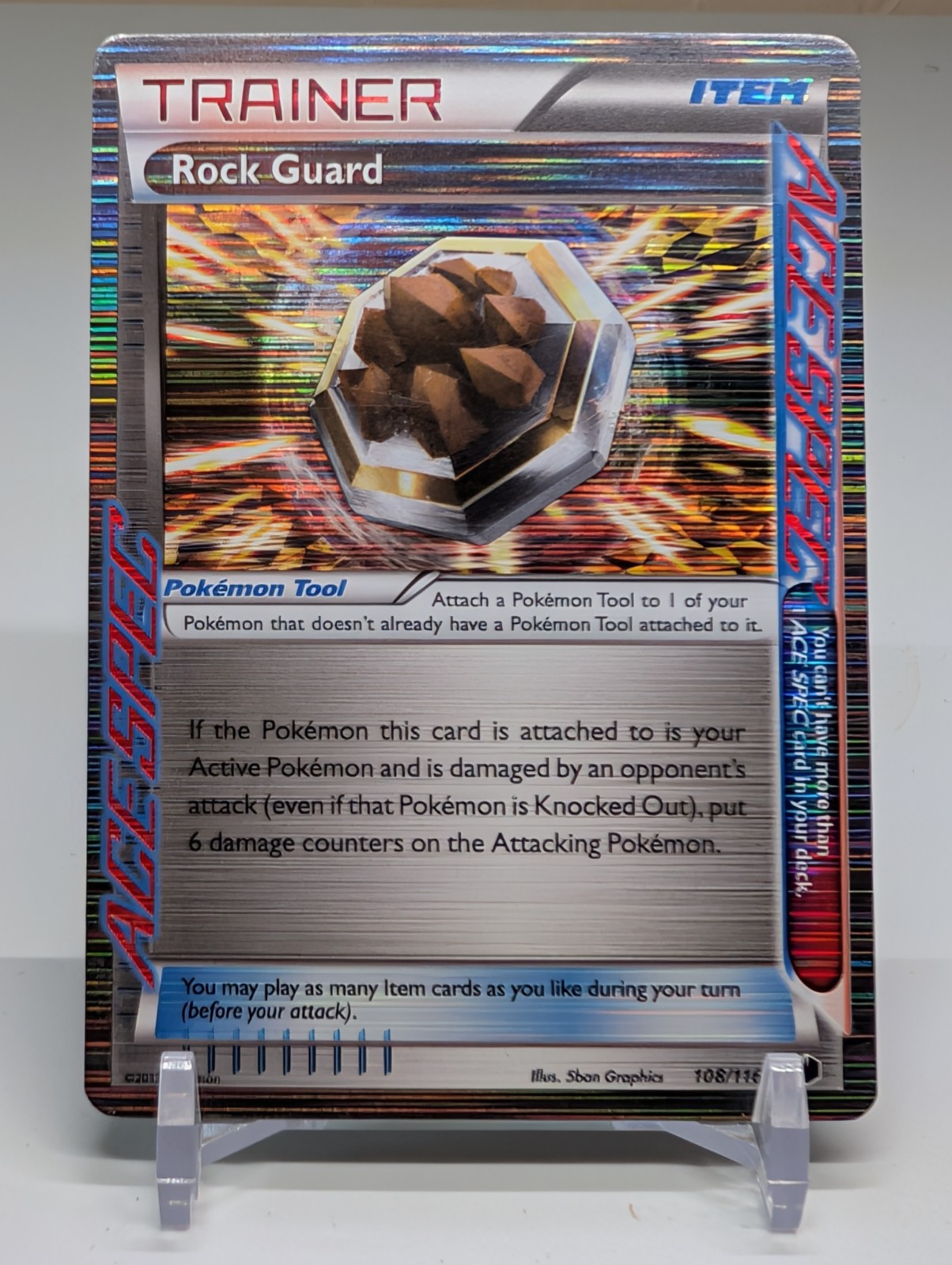 Rock Guard 108/116 Ace Spce Holo Rare Pokemon Plasma Freeze 2013 LP