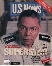 Colin Powell Signed Autographed US News Magazine Cover General JSA II24355
