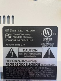 SEGA Dreamcast HKT-3020 Console, Box, Cables, Controller - Tested!