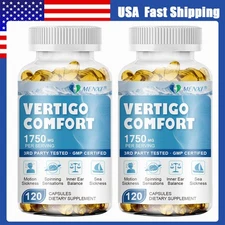 Vertigo Relief Supplement Inner Ear Balance Motion Sickness, Dizzines 240 Pills