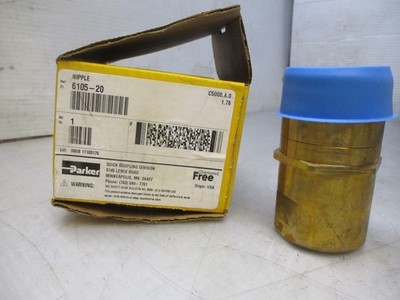 6105-20 Parker Valve Hydraulic QC Nipple 1 1/4'' NPT Female Brass  