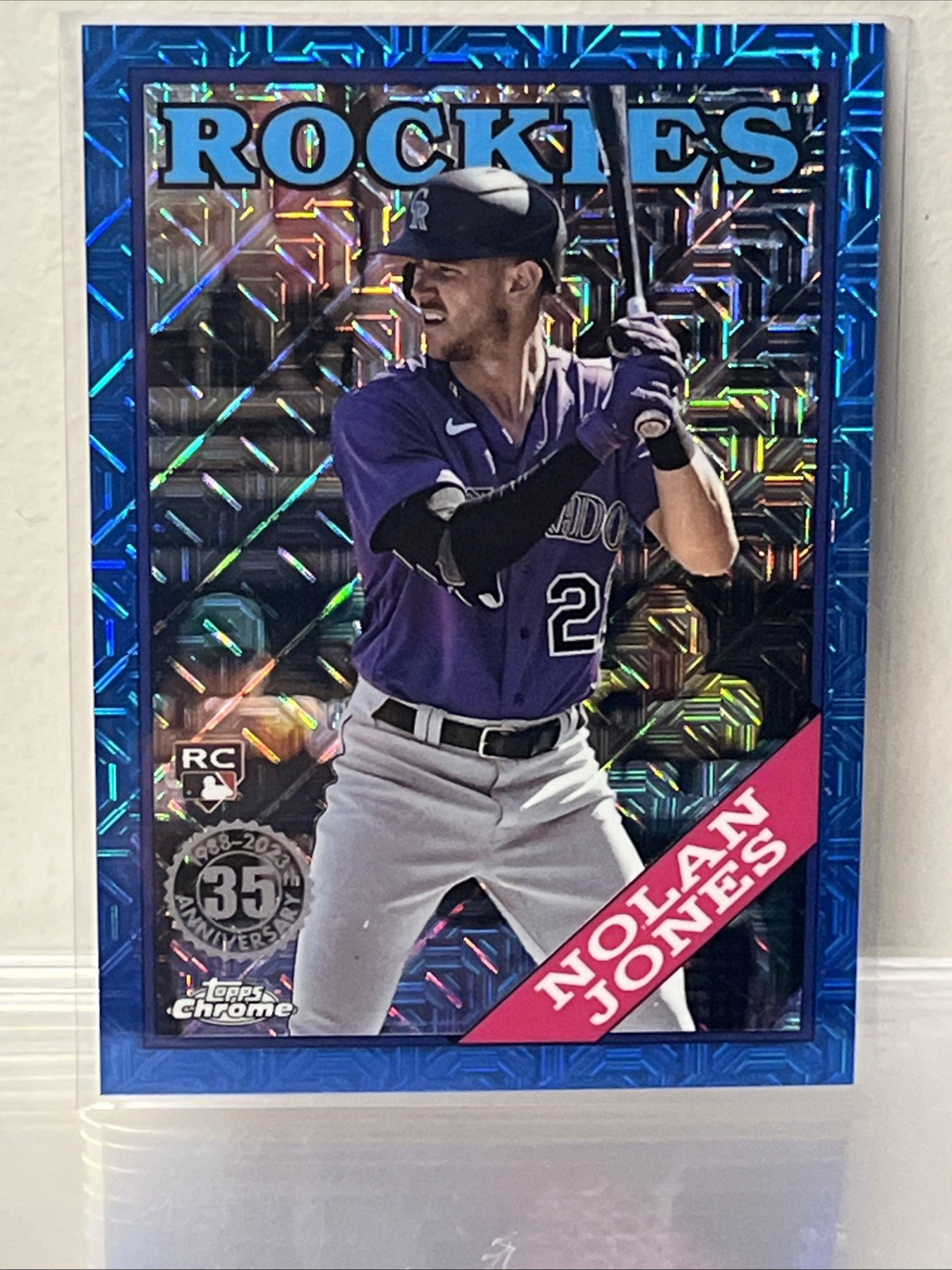 2023 Topps 1988 Chrome Silver Pack Mojo Nolan Jones #T88-CU-64 Rc Blue /150