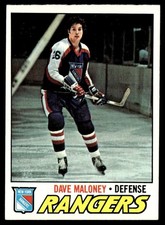 1977-78 Topps Card Hockey Dave Maloney New York Rangers #41 EX-MT+
