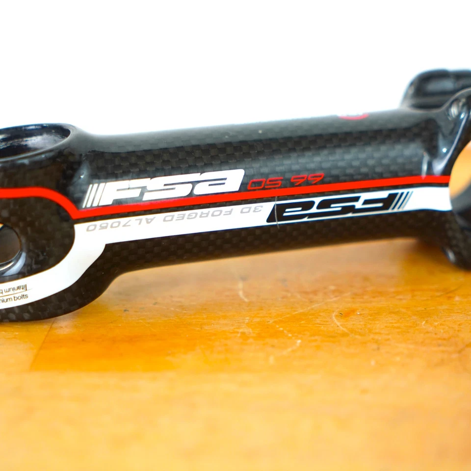FSA OS-99 Stem Carbon AL7050 120mm Length 31.8mm Clamp Titanium Bolts - Image 4 of 4