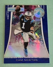 2018 Panini Rookies & Stars CAM NEWTON Airborne Blue Prizm Carolina Panthers #12