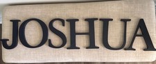 JOSHUA or JOSH 8 Navy Blue Wooden Wall Letters Vintage Pottery Barn Kids