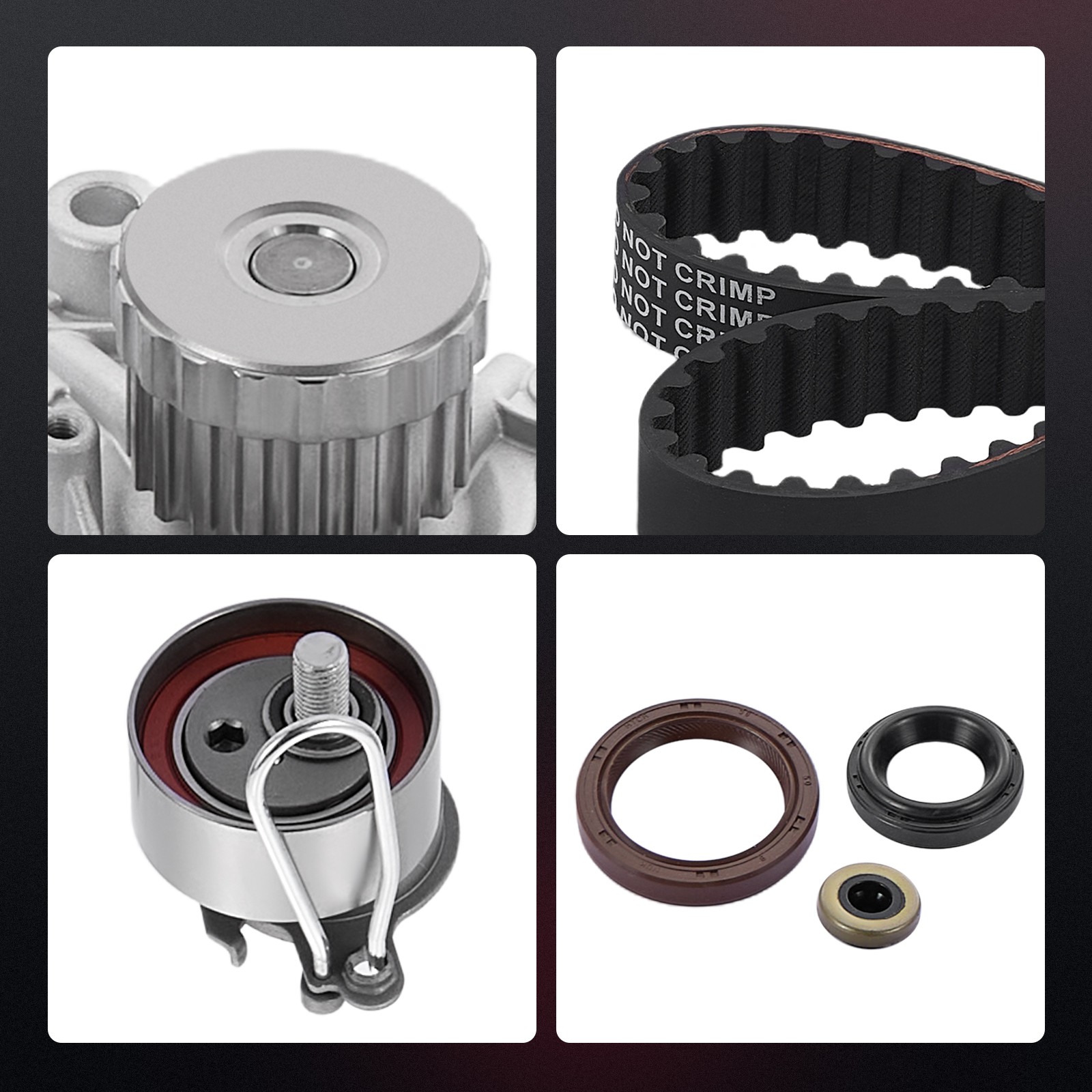 Engine OEM Timing Belt Kit w/Spark Plug Gasket For Honda Civic 2001-2005 1.7L