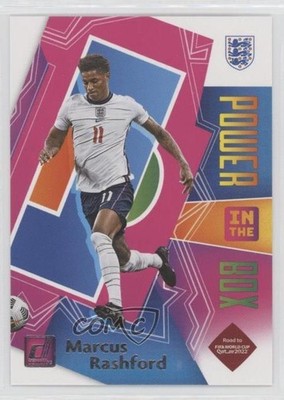2021-22 Panini Donruss Road to Qatar Power in the Box Marcus Rashford #14 0q0m