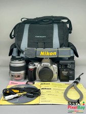 Nikon D40 DSLR Camera Silver 18-55mm ED II Lens Kit 3999 Shutter + Extras