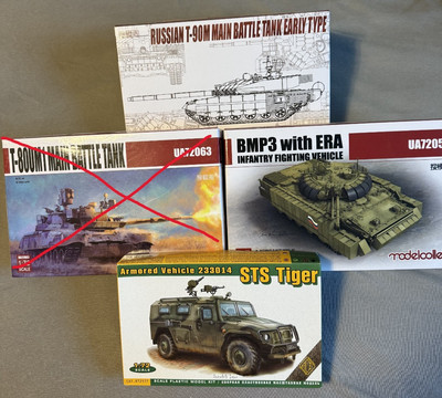 KONVOLUT - Modelle von Modelcollect & ACE 1:72 - T-90M, BMP3 mit ERA & STS Tiger