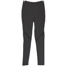 NWOT Splits 59 Women's Black Mesh Mid Rise 7/8 Leggings Pants Size S Solid