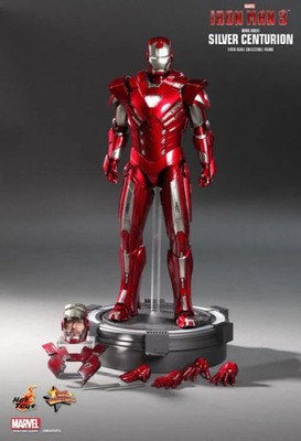 Hot Toys Iron Man 3 Movie Mark XXXIII 33 Silver Centurion MMS213 #902100 SEALED