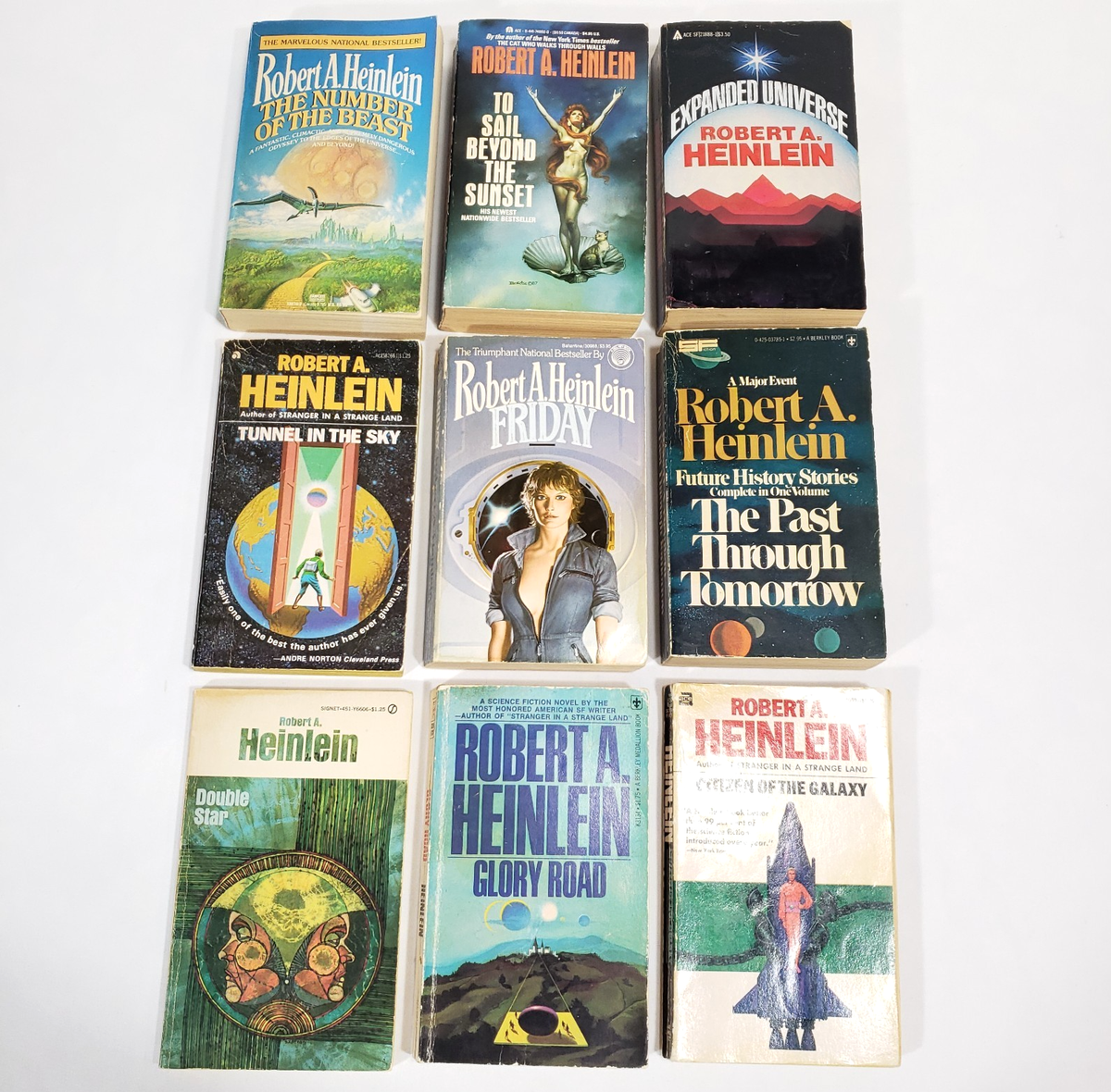 希少　Robert A. Heinlein 5冊セット　サイエンスフィクション Robert A Heinlein Books Lot Of 9 Novels Vintage Science Fiction