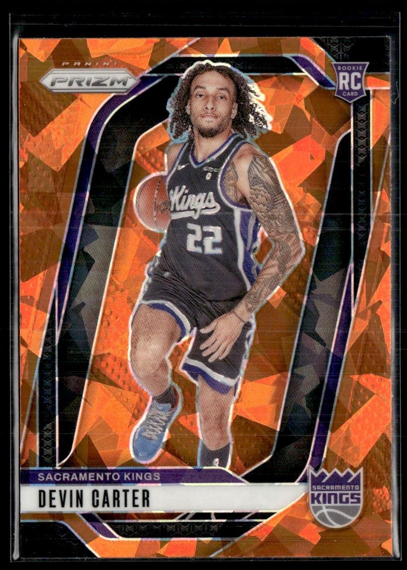 2024-25 Panini Prizm Orange Ice Devin Carter RC Sacramento Kings
