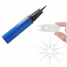 Ball Pump Set, 13-Piece Blue Sports Ball Inflator Kit with 2 Pullers and 10