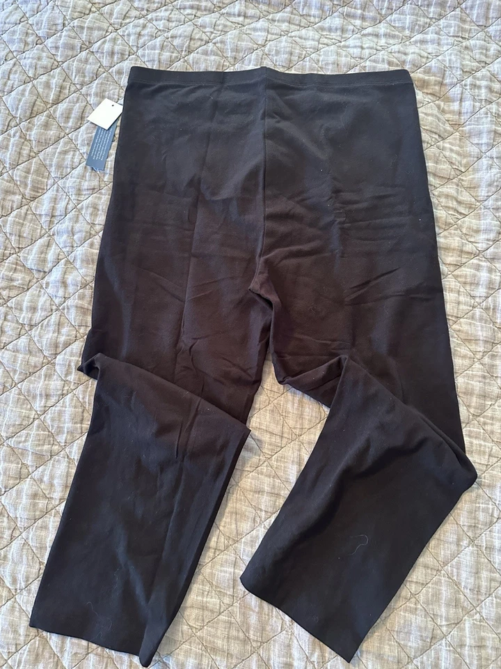NUEVO CON ETIQUETAS Simply Vera Wang Leggings Negros Mujer’s Grande Spandex Algodón Atlético Foto 2 de 4