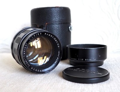 Pentax Super Takumar 85mm 1.9 Portrait Objektiv für M42 passend mit Haube und Tasche
