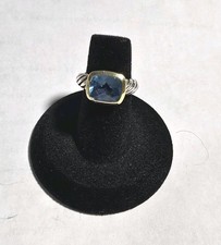 David Yurman Topaz Noblesse Ring - Size 14k Sterling Silver -Sz 5