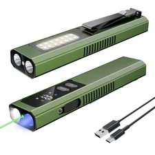 EDC Flat Flashlight 4 in 1 Pocket Magnetic Flashlight High Lumens Work Light ...