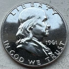 1961 Proof Franklin Half Dollar 90% Silver-INV#8704