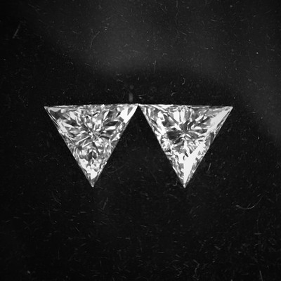 3 CT Natural White Diamond Triangle Cut VVS1 D Grade IDGL Certified E1