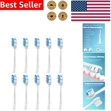 10-pack Philips Sonicare Toothbrush Replacement Heads for Superior Whitening