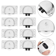 4 Pairs Stainless Steel Sliding Door Rollers Wheels for Cabinet Wardrobe Closet
