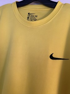 Nike Dri-FIT Tee Men's 3XL Yellow Athletic Cut Short Sleeve
