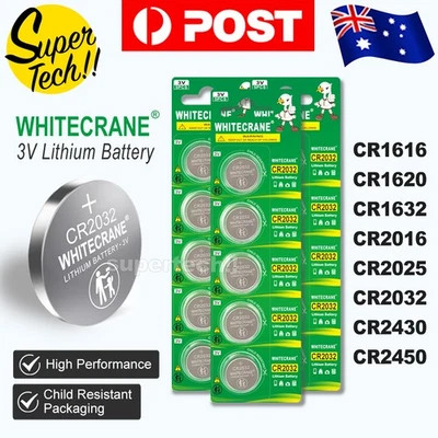 CR2032 CR1616 CR1620 CR1632 CR2016 CR2025 CR2430 CR2450 3V LITHIUM BATTERIES KEY - image 1 of 4