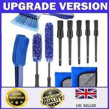 Car Wheel Detailing Brush Cleaning Kit Deep Clean Rims Spokes Barrels Tyre UK