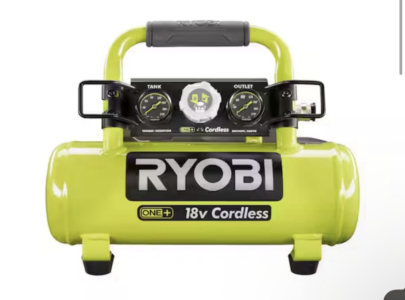 Ryobi P739 18V Cordless 1 Gal Steel Tank Portable Oil-Free A