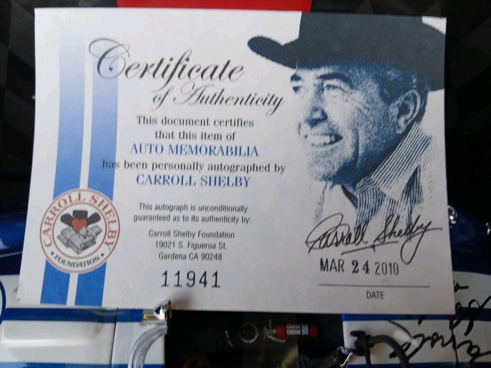 1/18 Exoto Shelby Cobra Daytona Coupe Signed By Carroll Shelby And Peter Brock - Image 3 of 4