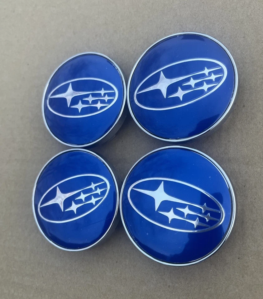 Set Of 4 Subaru Wheel Center Cap, Glossy Blue, 28821SA030 - Image 2 of 4