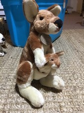 Russ Yomiko Classics Mommy and Baby Kangaroo Stuffed Animal 14"