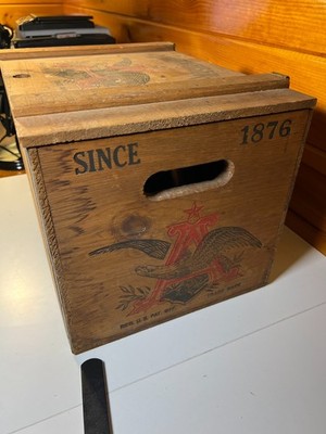 Vintage Budweiser Wooden Beer Crate Box Anheuser St Louis MO