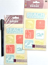 2 pkgs Beach Vacation Stickers Scrapbooking Card Journal Planner Sticko