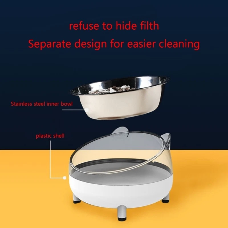 Cuenco para perros elevado para agua de gato cuencos de acero inoxidable con soporte elevado Foto 2 de 4