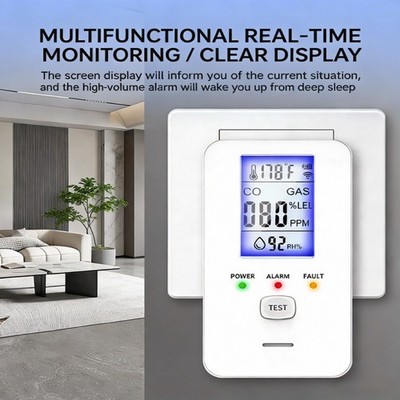 3X Steadfast haven co detector, 4-in-1 Detector with HD Screen, Home, Apartment 