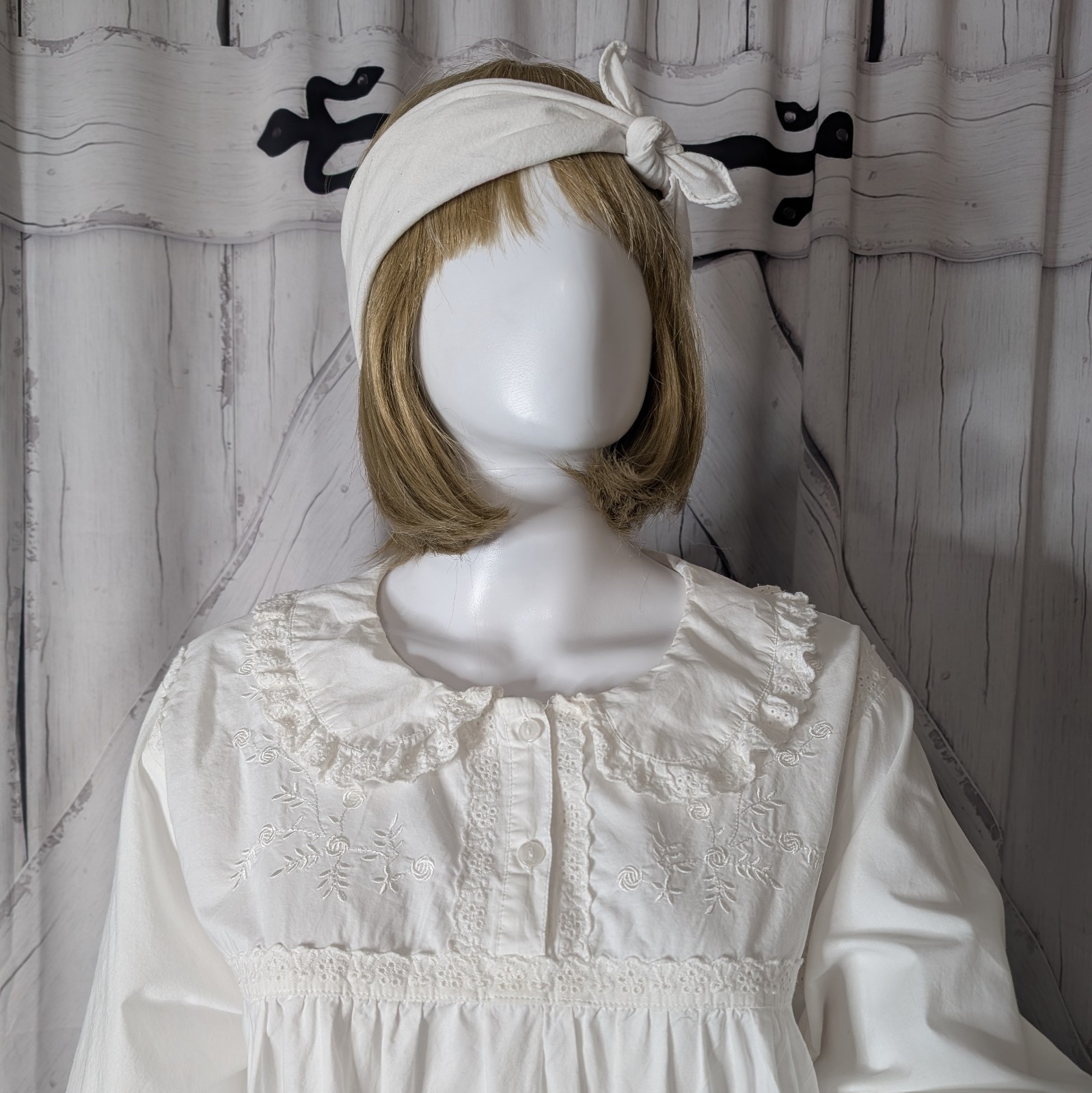 Cotton Victorian Nightgown and Robe Set White Size XL NWOT